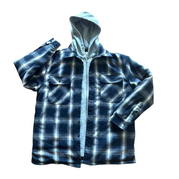 UNIF Vago Plaid Flannel Hooded Jacket Women's Size Small - Picture 4 of 8